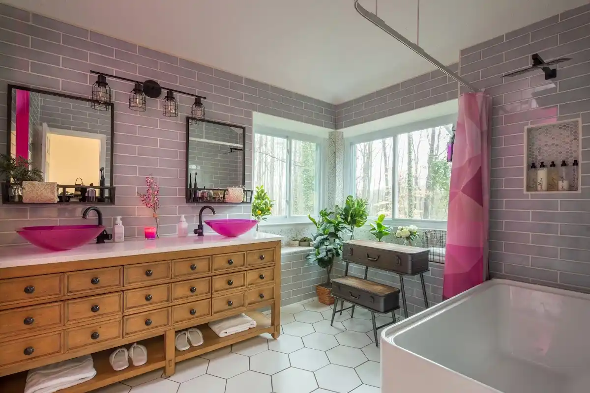 Bathroom renovation after water damage restoration in Troutdale